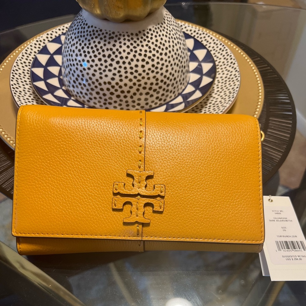 Tory Burch Mustard Yellow Wallet Purse